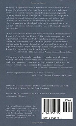 Democracy in America (Hackett Classics),New