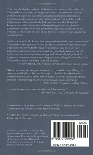 Democracy In America (Hackett Classics),Used