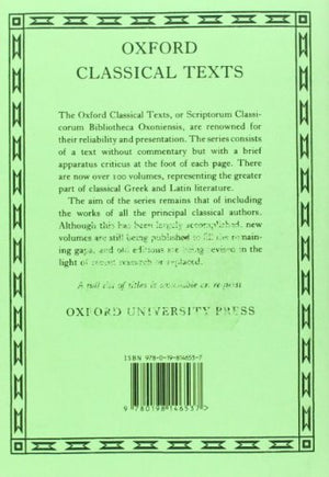 Opera (Oxford Classical Texts) (Latin Edition),New