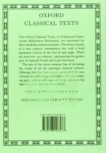 Opera (Oxford Classical Texts) (Latin Edition),New