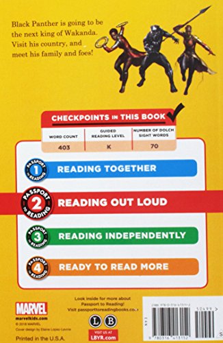 MARVEL's Black Panther: Meet Black Panther: Level 2 (Passport to Reading),Used