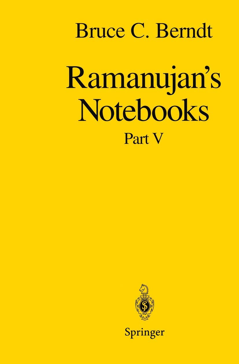 Ramanujans Notebooks: Part V,Used