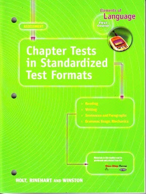 Elements of Language: Chapter Tests in Standardized Test Formats, First Course,Used