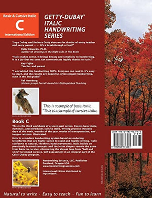 Gettydubay Italic Handwriting Series: Book C