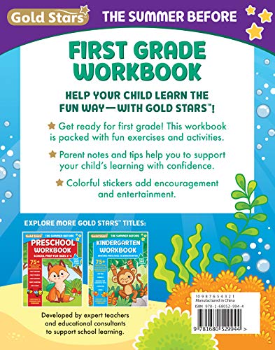 The Summer Before First Grade Workbook School Bridging Kindergarten to First Grade Ages 6  7: 75+ Activities, Phonics, Spelling,New