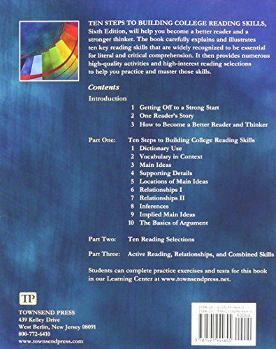 Ten Steps to Building College Reading Skills,New