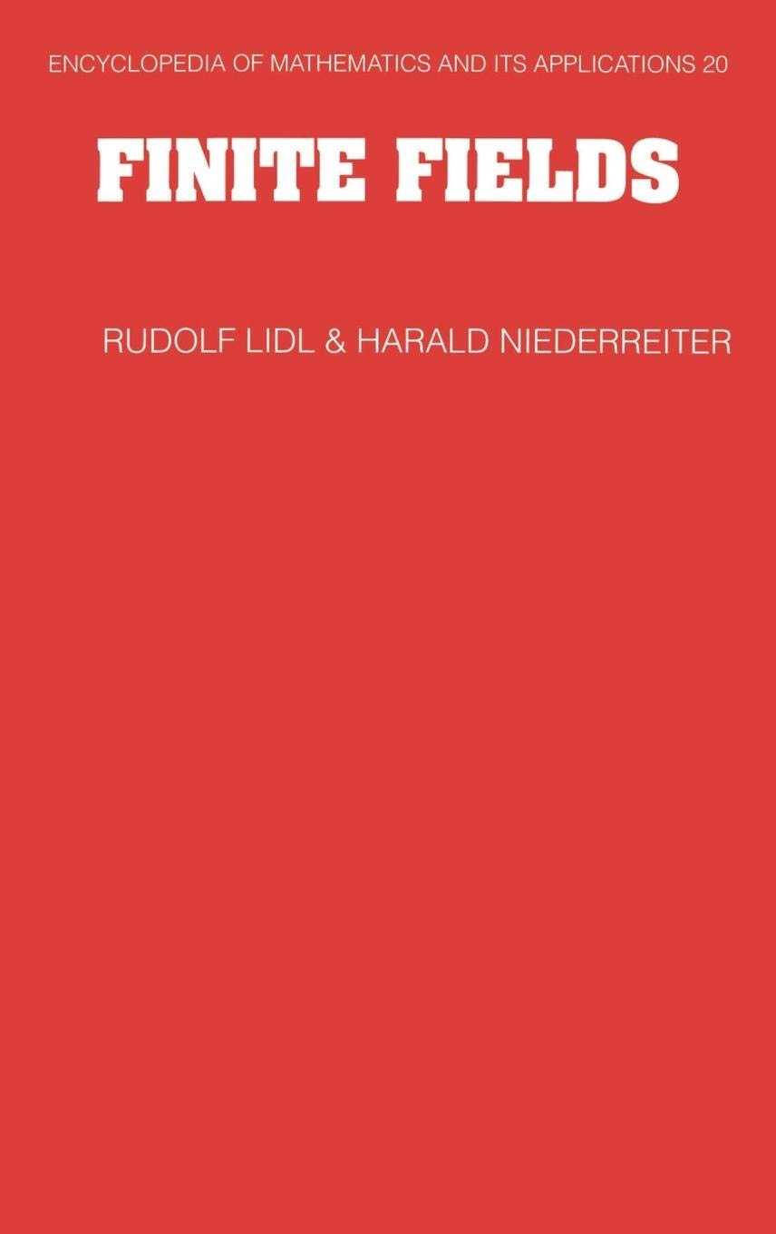 Finite Fields (Encyclopedia of Mathematics and its Applications, Series Number 20),Used