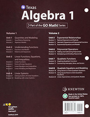 Algebra 1 Texas (2) (Go Math!)-new