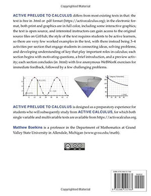 Active Prelude to Calculus Activities Workbook,Used