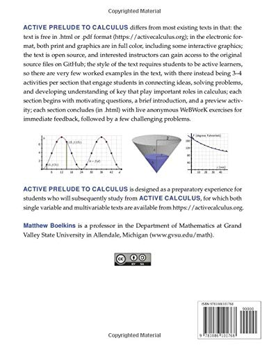 Active Prelude to Calculus Activities Workbook,Used