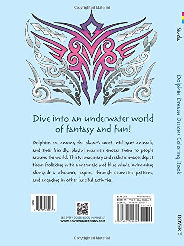 Dolphin Dream Designs Coloring Book (Dover Sea Life Coloring Books),Used