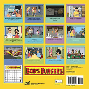 Bob's Burgers 2022 Wall Calendar,New
