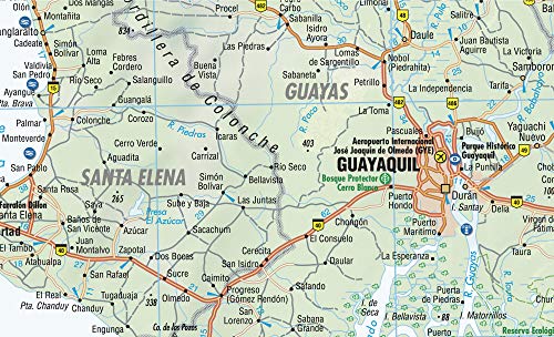 Laminated Ecuador Map By Borch (English Edition)