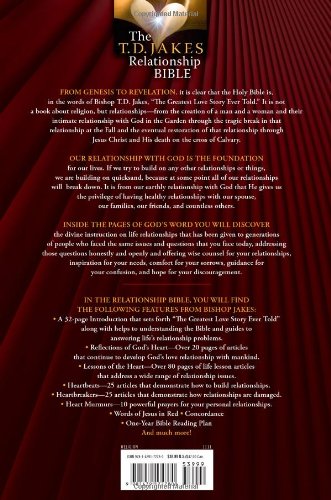 The T.D. Jakes Relationship Bible: Life Lessons on Relationships from the Inspired Word of God,Used