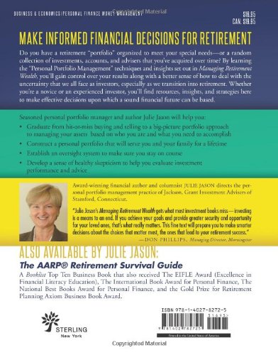 Managing Retirement Wealth: An Expert Guide to Personal Portfolio Management in Good Times and Bad,Used