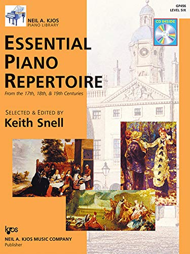 GP456  Essential Piano Repertoire of the 17th, 18th, & 19th Centuries Level 6 (Neil A Kjos Piano Library Book & CD),Used