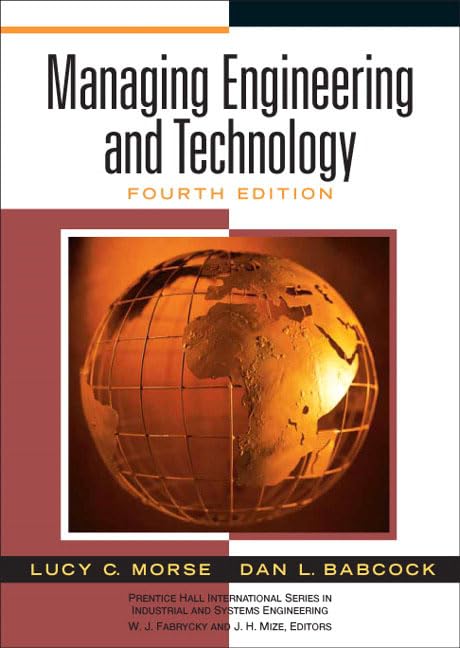 Managing Engineering and Technology: An Introduction to Management for Engineers,New