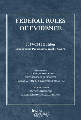 Federal Rules of Evidence, with Faigman Evidence Map: 20172018 Edition (Selected Statutes),Used