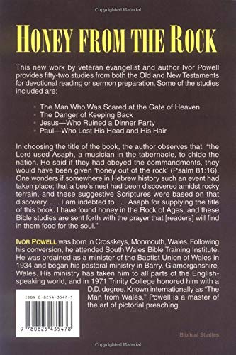 Honey From the Rock***OP***: Spiritual Refreshment from the Rock of Ages,Used