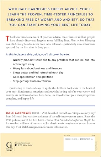 How to Stop Worrying and Start Living: TimeTested Methods for Conquering Worry (Dale Carnegie Books),New