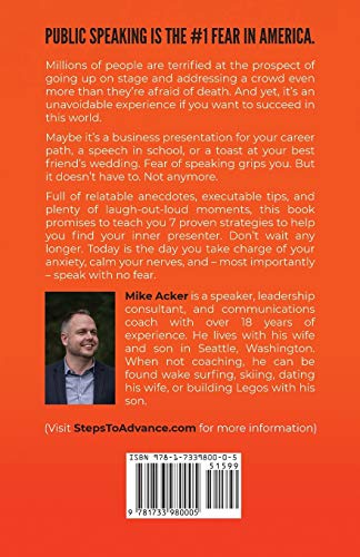 Speak With No Fear: Go from a nervous, nauseated, and sweaty speaker to an excited, energized, and passionate presenter,New