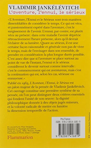 L'Aventure, l'Ennui, le Srieux,Used
