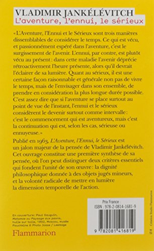 L'Aventure, l'Ennui, le Srieux,Used