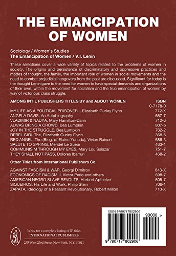 The Emancipation of Women; From the Writings of V. I. Lenin,New