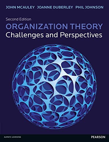 Organization Theory: Challenges and Perspectives,Used