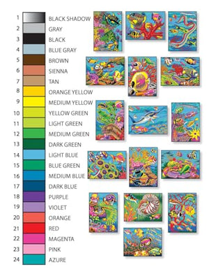 Creative Haven Sea Life Color By Number Coloring Book (Adult Coloring Books: Sea Life)-used