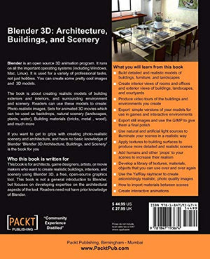 Blender 3D, Architecture, Buildings, And Scenery: Create Photorealistic 3D Architedftural Visualizations Of Buildings, Interiors