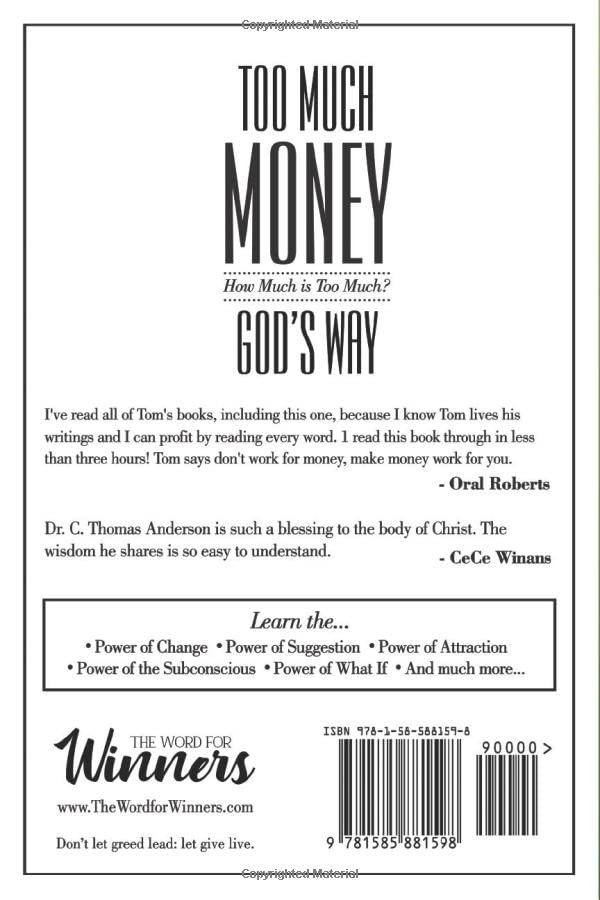 Too Much Money God's Way: How Much Is Too Much?,Used