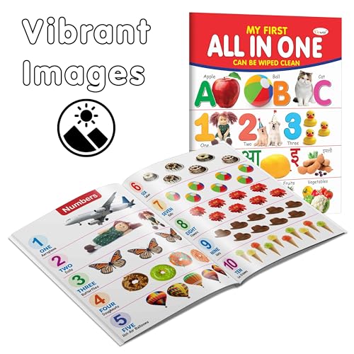 Ukg Class Picture Book With 13 Topics : English Alphabet, Hindi Varnamala (Swar), Hindi Varnamala (Vyanjan), Numbers, Fruits, Vegetables, Flowers, Birds, Domestic Animals And Many More