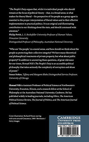 The People's Duty: Collective Agency and the Morality of Public Policy,Used