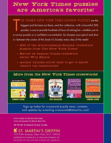 The New York Times Sunday Crossword Omnibus Volume 7: 200 WorldFamous Sunday Puzzles from the Pages of The New York Times,New