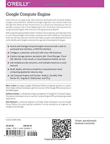 Google Compute Engine: Managing Secure and Scalable Cloud Computing,New