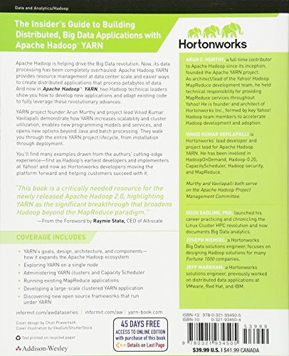 Apache Hadoop Yarn: Moving Beyond Mapreduce And Batch Processing With Apache Hadoop 2 (Addisonwesley Data & Analytics) (Addison,Used