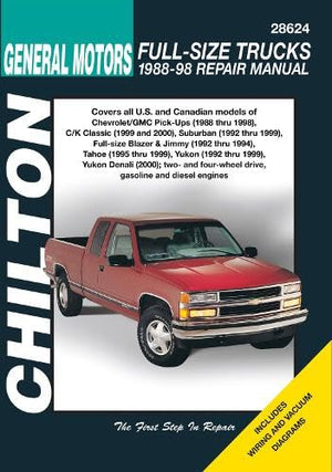 General Motors FullSize Trucks, 198898, Repair Manual (Chilton Automotive Books),Used