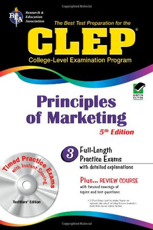 CLEP Principles of Marketing w/ CDROM (CLEP Test Preparation),Used