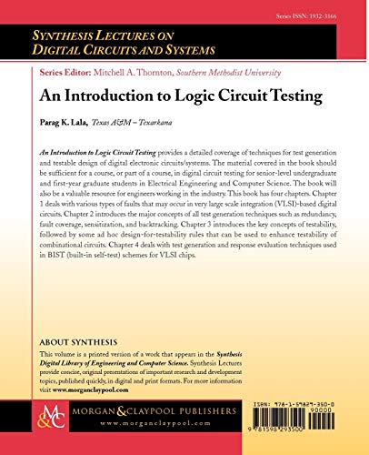 An Introduction to Logic Circuit Testing (Synthesis Lectures on Digital Circuits and Systems, 17),Used