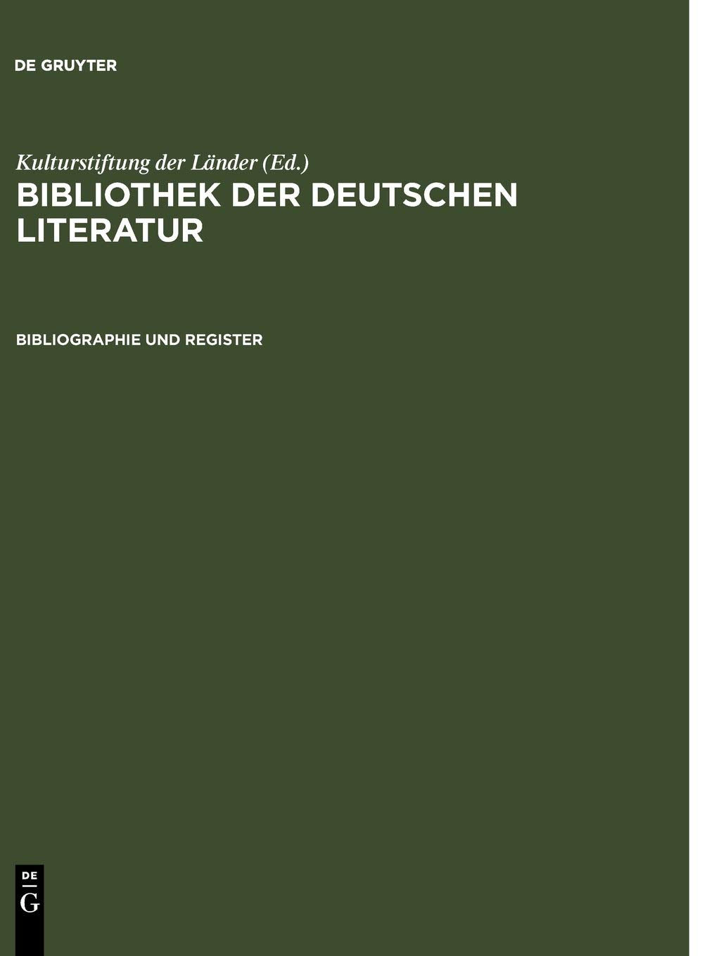 Bibliographie Und Register (German Edition),New