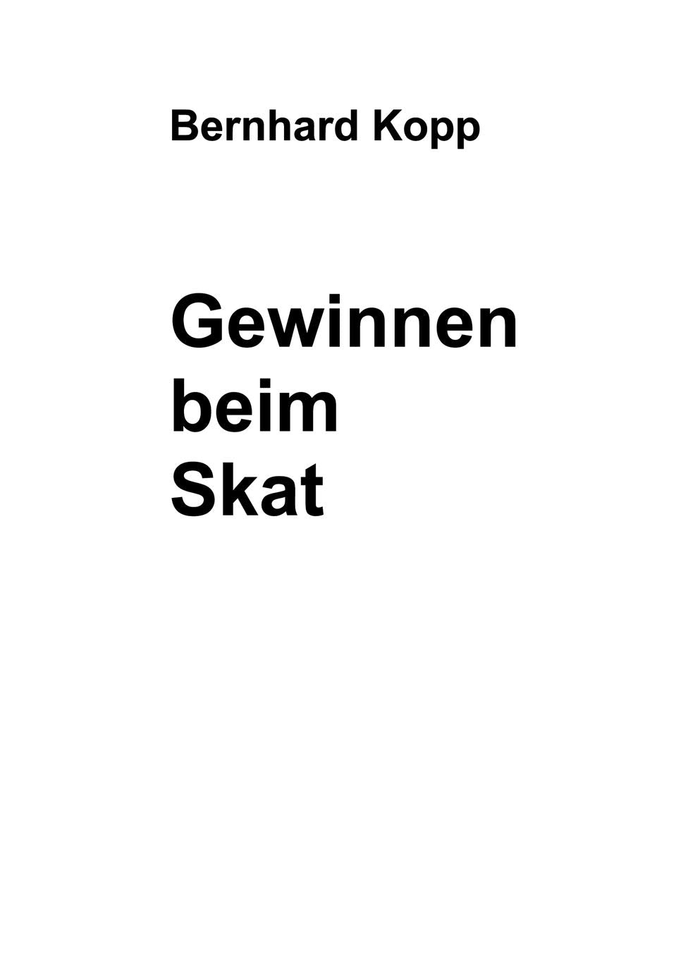 Gewinnen Beim Skat (German Edition),Used