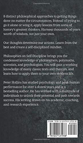 Philosophies on SelfDiscipline: Lessons from History's Greatest Thinkers on How to Start, Endure, Finish, & Achieve,Used
