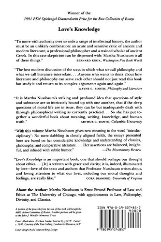 Love's Knowledge: Essays on Philosophy and Literature,Used
