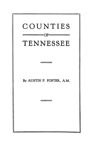 Counties Of Tennessee,New