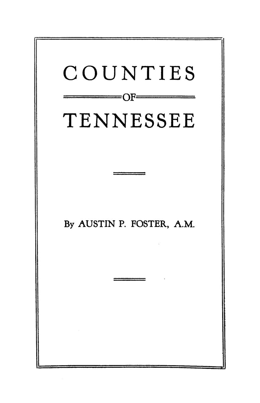 Counties Of Tennessee,New