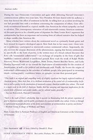Sentimental Collaborations: Mourning and MiddleClass Identity in NineteenthCentury America (New Americanists),Used