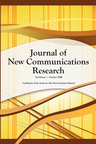 Journal Of New Communications Research, Vol Iii, Issue 1,Used