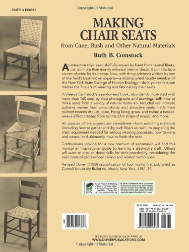 Making Chair Seats From Cane, Rush And Other Natural Materials,New