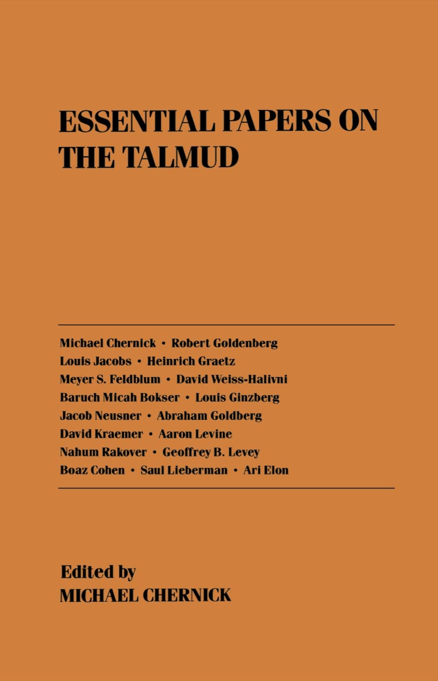 Essential Papers On The Talmud (Essential Papers On Jewish Studies, 9),Used